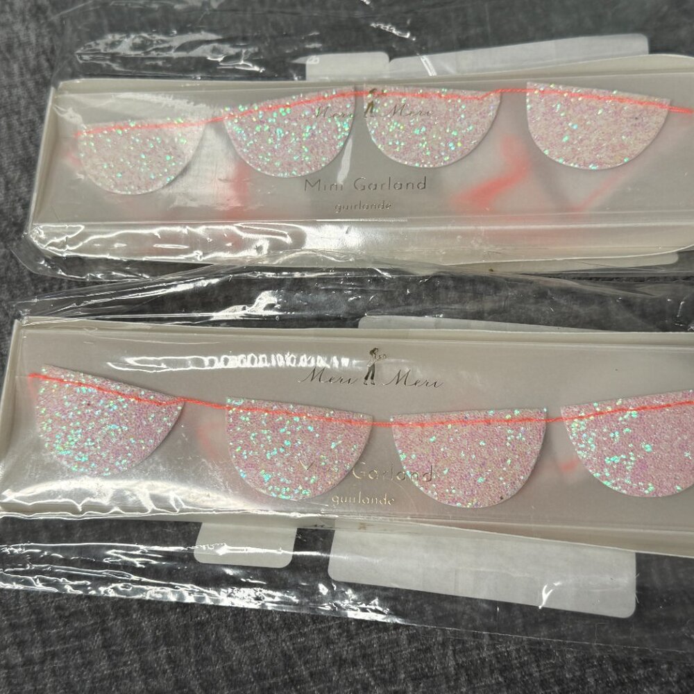 Meri Meri 6' Scalloped Glitter Garland  ONE LEFT NWT